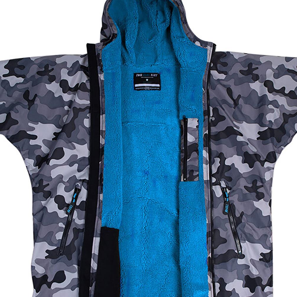 Two Bare Feet Kids Weatherproof Changing Robe & Changing Mat - Grey Camo / Teal Extra Image 2